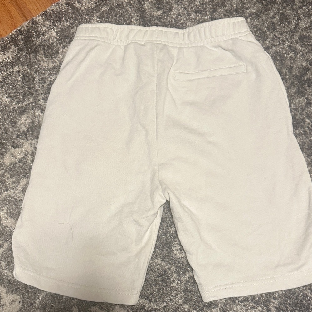 Lacoste youth boys cream color logo Cotton Shorts - Picture 4 of 4